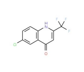 6-Chloro-4-hydroxy-2-(trifluoromethyl)quinoline (CAS 18706-21-3) - chemical structure image