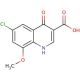 6-Chloro-4-hydroxy-8-methoxyquinoline-3-carboxylic acid (CAS 1189106-26-0) - chemical structure image