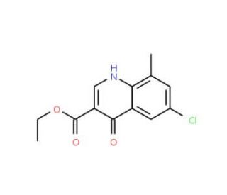 6-Chloro-4-hydroxy-8-methylquinoline-3-carboxylic acid ethyl ester (CAS 228728-86-7) - chemical structure image