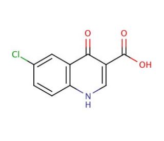 6-Chloro-4-hydroxyquinoline-3-carboxylic acid (CAS 35973-14-9) - chemical structure image