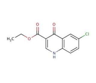 6-Chloro-4-hydroxyquinoline-3-carboxylic acid ethyl ester (CAS 70271-77-1) - chemical structure image
