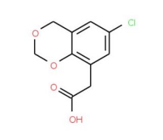(6-chloro-4H-1,3-benzodioxin-8-yl)acetic acid - chemical structure image