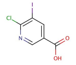 6-Chloro-5-iodonicotinic acid (CAS 59782-87-5) - chemical structure image