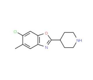 6-Chloro-5-methyl-2-piperidin-4-yl-1,3-benzoxazole (CAS 1035840-69-7) - chemical structure image
