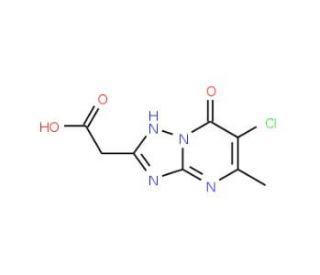 (6-Chloro-5-methyl-7-oxo-4,7-dihydro-[1,2,4]-triazolo[1,5-a]pyrimidin-2-yl)-acetic acid - chemical structure image