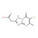 (6-Chloro-5-methyl-7-oxo-4,7-dihydro-[1,2,4]-triazolo[1,5-a]pyrimidin-2-yl)-acetic acid - chemical structure image