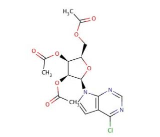 6-Chloro-7-deaza-9-(2&prime;,3&prime;,5&prime;-tri-O-acetyl-&beta;-D-ribofuranoysyl)purine (CAS 16754-79-3) - chemical structure image