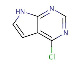 6-Chloro-7-deazapurine (CAS 3680-69-1) - chemical structure image