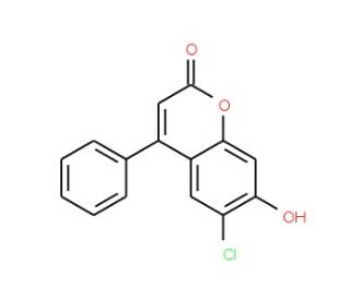 6-chloro-7-hydroxy-4-phenyl-2H-chromen-2-one (CAS 53391-72-3) - chemical structure image