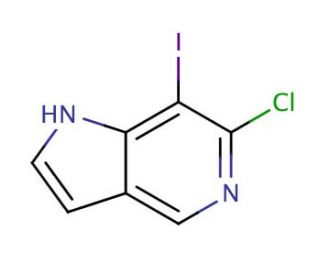 6-Chloro-7-iodo-1H-pyrrolo[3,2-c]pyridine - chemical structure image