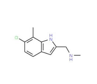 [(6-Chloro-7-methyl-1H-indol-2-yl)-methyl]methylamine - chemical structure image