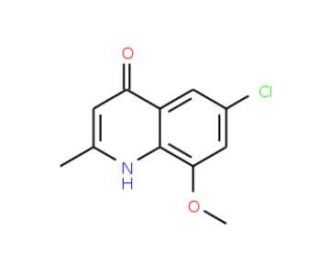 6-Chloro-8-methoxy-2-methylquinolin-4-ol (CAS 1206-97-9) - chemical structure image