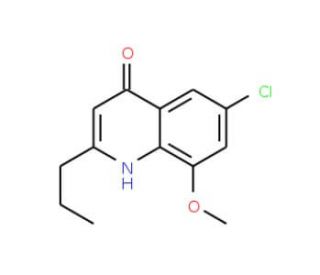 6-Chloro-8-methoxy-2-propylquinolin-4-ol (CAS 1189107-18-3) - chemical structure image