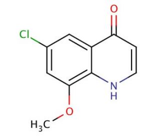 6-Chloro-8-methoxyquinolin-4-ol (CAS 1189107-30-9) - chemical structure image