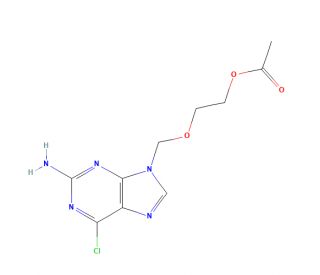 6-Chloro Acyclovir Acetate (CAS 81777-48-2) - chemical structure image