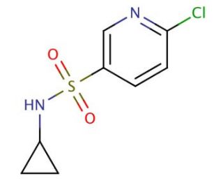 6-chloro-N-cyclopropylpyridine-3-sulfonamide - chemical structure image