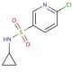 6-chloro-N-cyclopropylpyridine-3-sulfonamide - chemical structure image