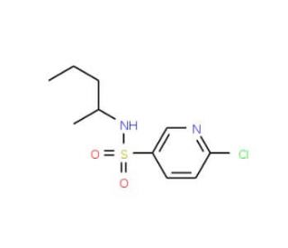 6-chloro-N-(pentan-2-yl)pyridine-3-sulfonamide - chemical structure image