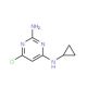 6-chloro-N~4~-cyclopropylpyrimidine-2,4-diamine - chemical structure image