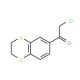 6-Chloroacetyl-benzo-1,4-dithian (CAS 153275-57-1) - chemical structure image