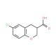 6-chlorochromane-3-carboxylic acid (CAS 164265-01-4) - chemical structure image