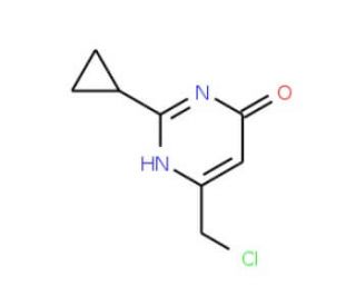 6-(Chloromethyl)-2-cyclopropylpyrimidin-4-ol - chemical structure image