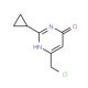 6-(Chloromethyl)-2-cyclopropylpyrimidin-4-ol - chemical structure image
