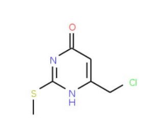6-(chloromethyl)-2-(methylthio)pyrimidin-4(3H)-one (CAS 89639-37-2) - chemical structure image
