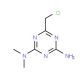 6-(chloromethyl)-N,N-dimethyl-1,3,5-triazine-2,4-diamine (CAS 21320-37-6) - chemical structure image