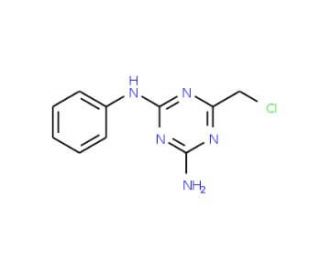 6-(chloromethyl)-N-phenyl-1,3,5-triazine-2,4-diamine (CAS 30355-60-3) - chemical structure image