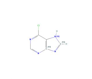 6-Chloropurine-13C2,15N (CAS 1246816-87-4) - chemical structure image