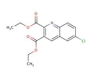 6-Chloroquinoline-2,3-dicarboxylic acid diethyl ester (CAS 92525-74-1) - chemical structure image