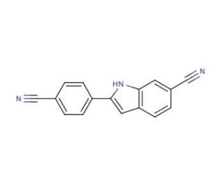 6-Cyano-2-(4-cyanophenyl)indole - chemical structure image