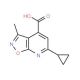6-cyclopropyl-3-methylisoxazolo[5,4-b]pyridine-4-carboxylic acid (CAS 923258-65-5) - chemical structure image