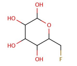 6-Deoxy-6-fluoro-D-galactose (CAS 447-25-6) - chemical structure image