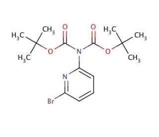 6-(Di-Boc-amino)-2-bromopyridine (CAS 870703-61-0) - chemical structure image