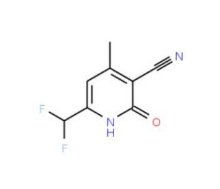 6-(Difluoromethyl)-2-hydroxy-4-methylnicotinonitrile (CAS 869942-32-5) - chemical structure image