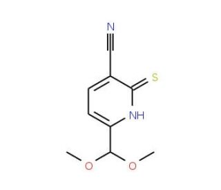 6-(dimethoxymethyl)-2-mercaptonicotinonitrile (CAS 175277-23-3) - chemical structure image