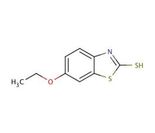 6-Ethoxy-2-mercaptobenzothiazole (CAS 120-53-6) - chemical structure image