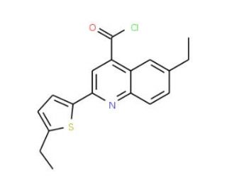 6-ethyl-2-(5-ethyl-2-thienyl)quinoline-4-carbonyl chloride - chemical structure image