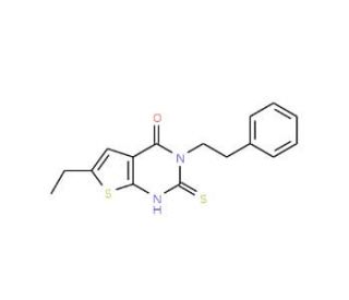 6-ethyl-2-mercapto-3-(2-phenylethyl)thieno[2,3-d]pyrimidin-4(3H)-one - chemical structure image