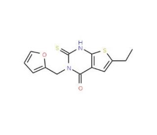 6-ethyl-3-(2-furylmethyl)-2-mercaptothieno[2,3-d]pyrimidin-4(3H)-one - chemical structure image