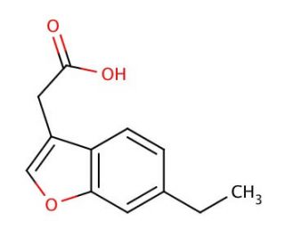 (6-Ethyl-benzofuran-3-yl)-acetic acid - chemical structure image