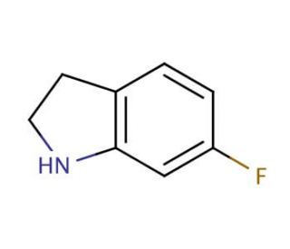 6-Fluoro-2,3-dihydro-1H-indole (CAS 2343-23-9) - chemical structure image