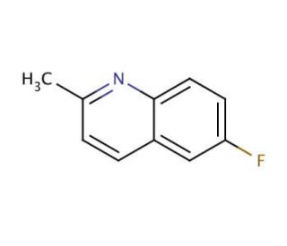 6-Fluoro-2-methylquinoline (CAS 1128-61-6) - chemical structure image