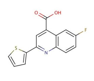 6-fluoro-2-(thiophen-2-yl)quinoline-4-carboxylic acid - chemical structure image