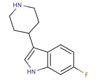 6-fluoro-3-(piperidin-4-yl)-1H-indole (CAS 76315-55-4) - chemical structure image