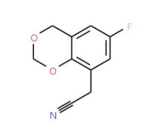(6-fluoro-4H-1,3-benzodioxin-8-yl)acetonitrile - chemical structure image