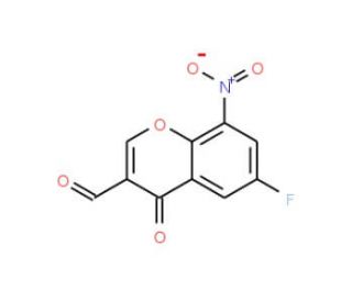 6-Fluoro-8-nitrochromone-3-carboxaldehyde (CAS 351003-07-1) - chemical structure image