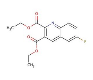 6-Fluoroquinoline-2,3-dicarboxylic acid diethyl ester (CAS 92525-75-2) - chemical structure image